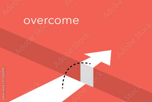 Business challenge or obstacle vector concept