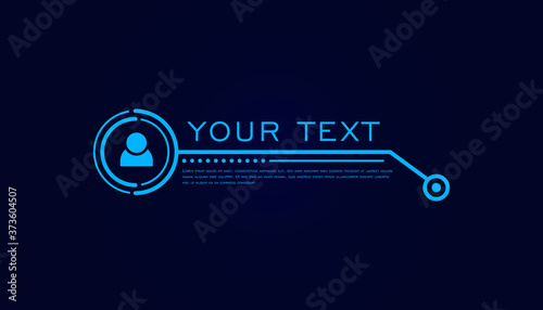 Digital callouts titles. Futuristic sci-fi frame template design. Vector illustration