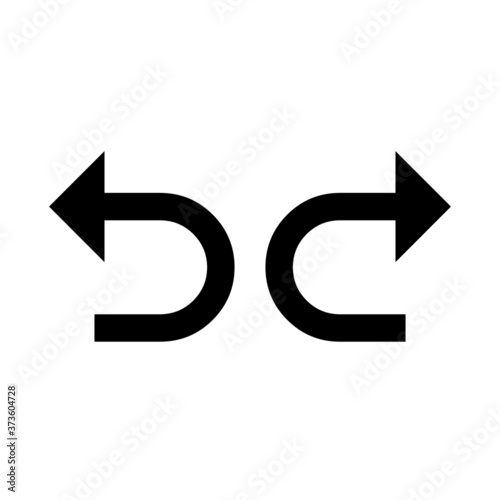 redo and undo button, turn back and return icon