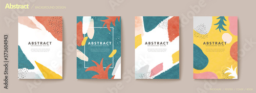 Abstract colorful flyer set