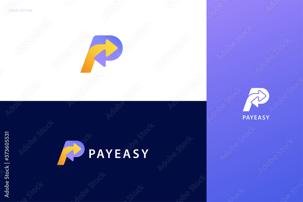Pay easy logo set - obrazy, fototapety, plakaty 