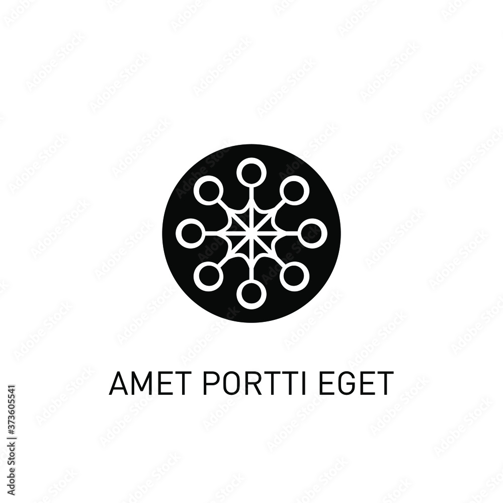 Business icon. As sign, symbol, logo. Abstract corporate sign. Vector ornate ornament for other uses.