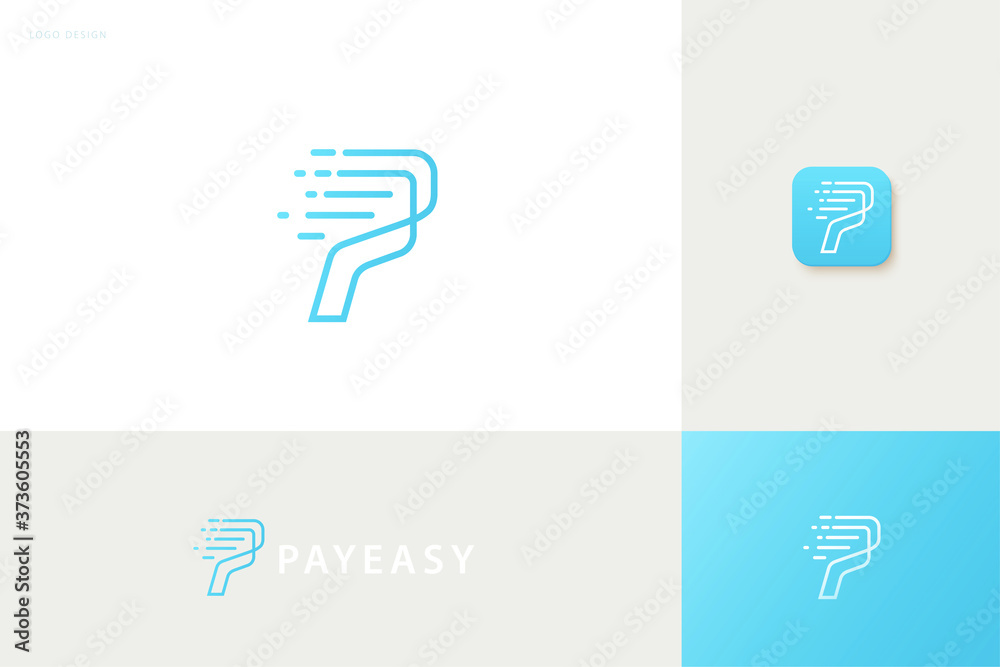 Pay easy logo set - obrazy, fototapety, plakaty 