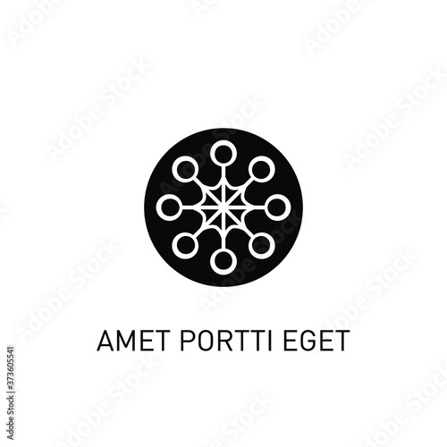 Business icon. As sign, symbol, logo. Abstract corporate sign. Vector ornate ornament for other uses.