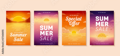 Summer sale brochure template