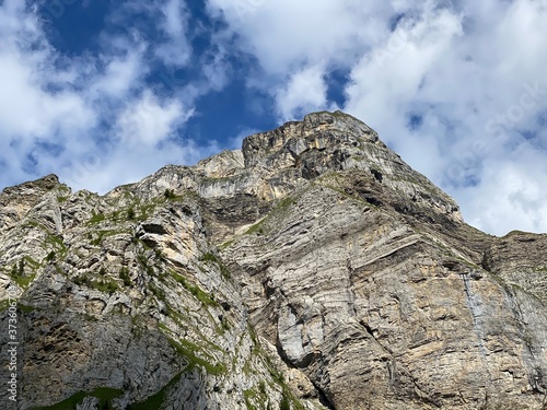 Alpine peak Haupt or Brünighaupt (Bruenighaupt oder Brunighaupt) in the Uri Alps mountain massif, Melchtal - Canton of Obwald, Switzerland (Kanton Obwalden, Schweiz) photo