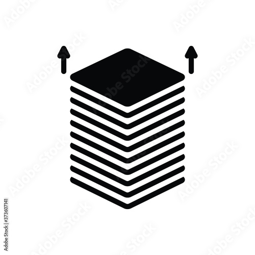 Black solid  icon for pile