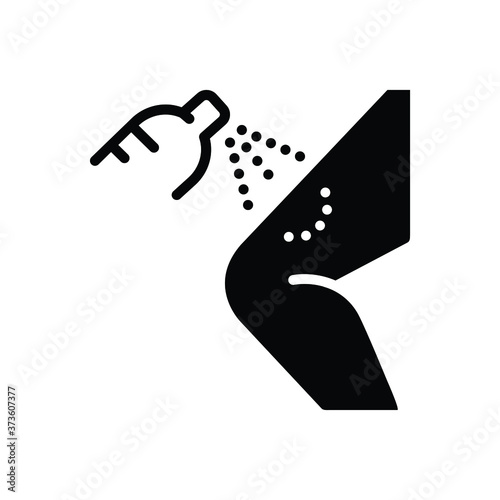 Black solid  icon for remove