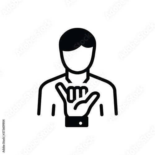 Black solid  icon for loose