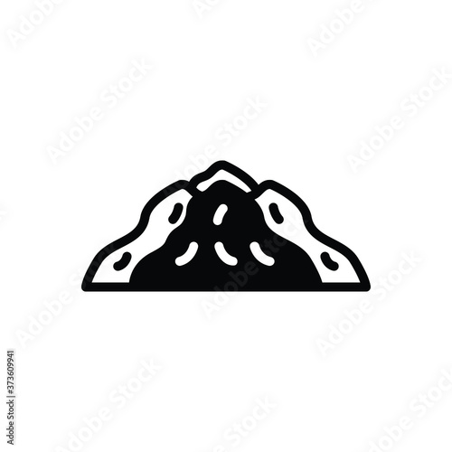 Black solid  icon for pile