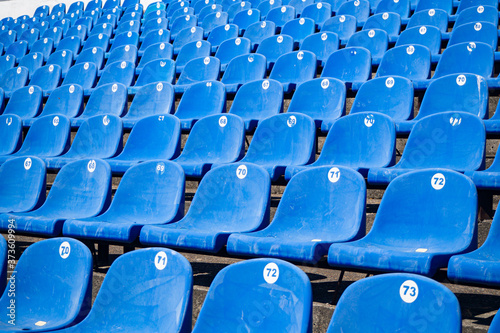 empty stands at the stadium No people © IsaevaAnastasia