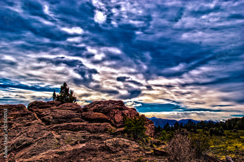 mountain landscape with clouds hdr © Phelan