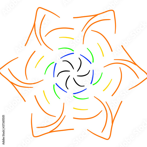 Circular pattern in form of mandala for Henna, Mehndi, tattoo, decoration. Decorative ornament in ethnic oriental style. Coloring book page.