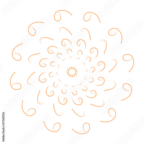 Circular pattern in form of mandala for Henna, Mehndi, tattoo, decoration. Decorative ornament in ethnic oriental style. Coloring book page.