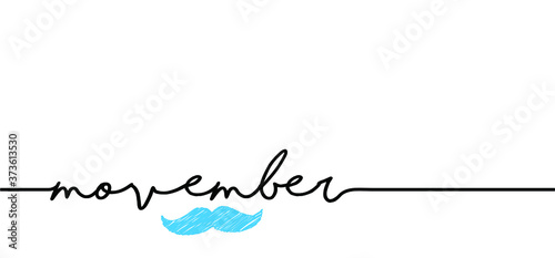 Slogan No shave or shaving moustache, mustache or beard men face. Men's Day. Awareness blue ribbon, medical symbol for psa prostate cancer month in november. Vector best quote signs