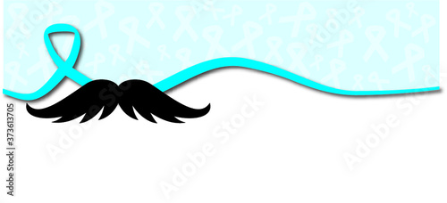 Slogan No shave or shaving moustache, mustache or beard men face. Men's Day. Awareness blue ribbon, medical symbol for psa prostate cancer month in november. Vector best quote signs