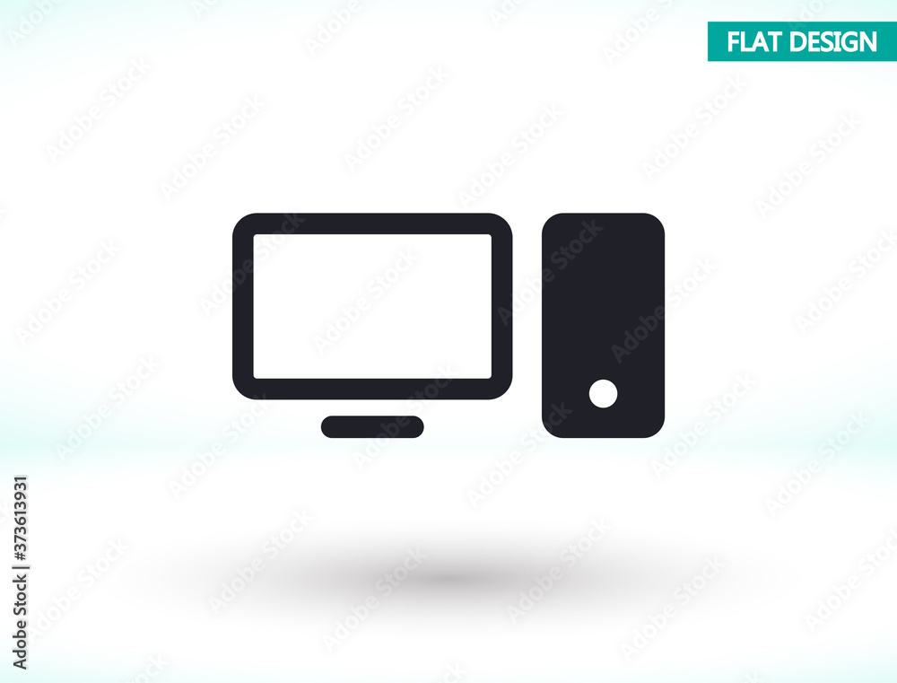 Computer vector icon , lorem ipsum Flat design Computer vector icon , lorem ipsum Flat design