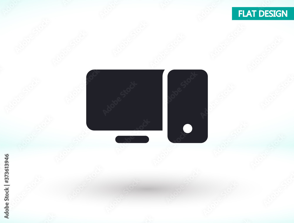 Computer vector icon , lorem ipsum Flat design Computer vector icon , lorem ipsum Flat design