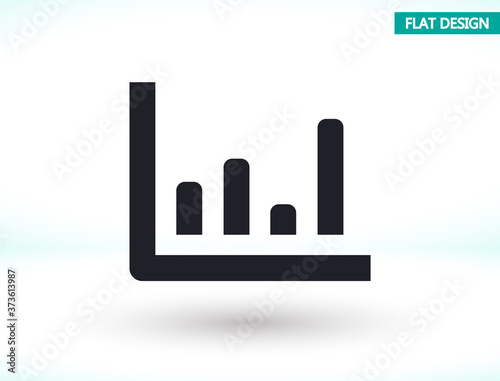 Chart vector icon   lorem ipsum Flat design