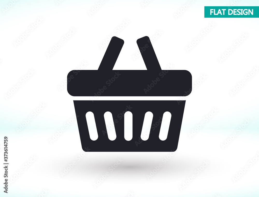 Basket vector icon , lorem ipsum Flat design Basket vector icon , lorem ipsum Flat design