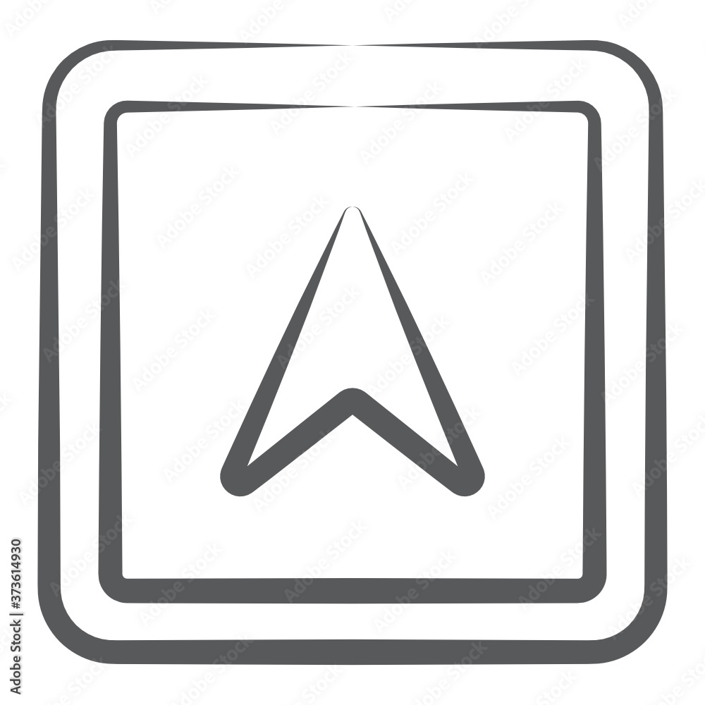 Arrow in box, click vector in linear style
Arrow in box, click vector in linear style