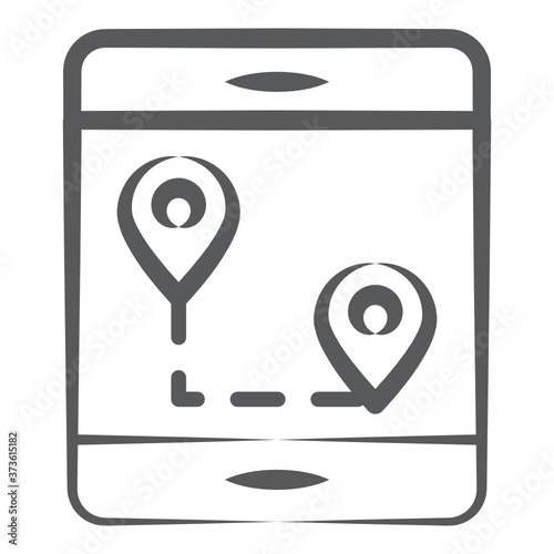 
Mobile map vector in editable style, navigation app 
