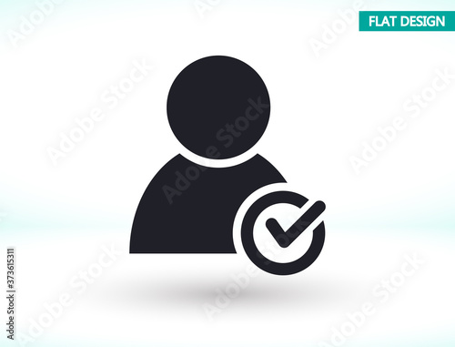 People tick vector icon , lorem ipsum Flat design