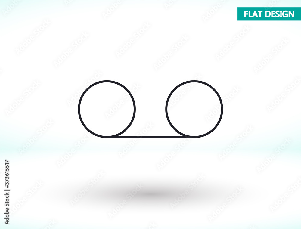 Play the film vector icon , lorem ipsum Flat design Play the film vector icon , lorem ipsum Flat design
