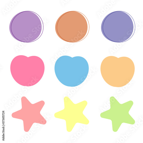 다이어리 꾸미기 도형 스티커