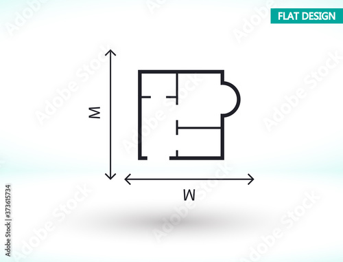 House size iconvector icon , lorem ipsum Flat design photo