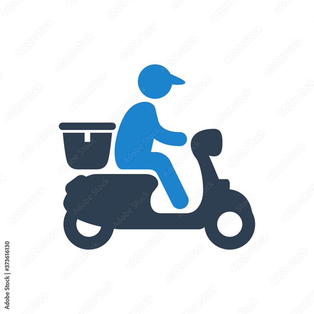 Delivery man icon