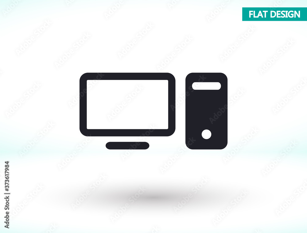 Computer vector icon , lorem ipsum Flat design Computer vector icon , lorem ipsum Flat design