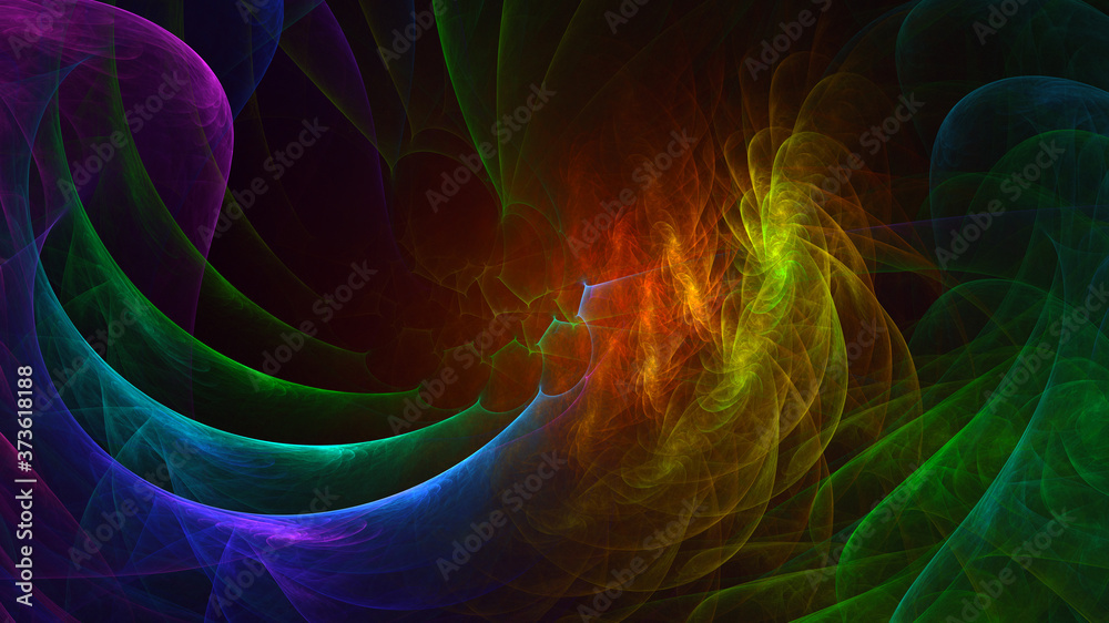 3D rendering abstract multicolor fractal light background 3D rendering abstract multicolor fractal light background
