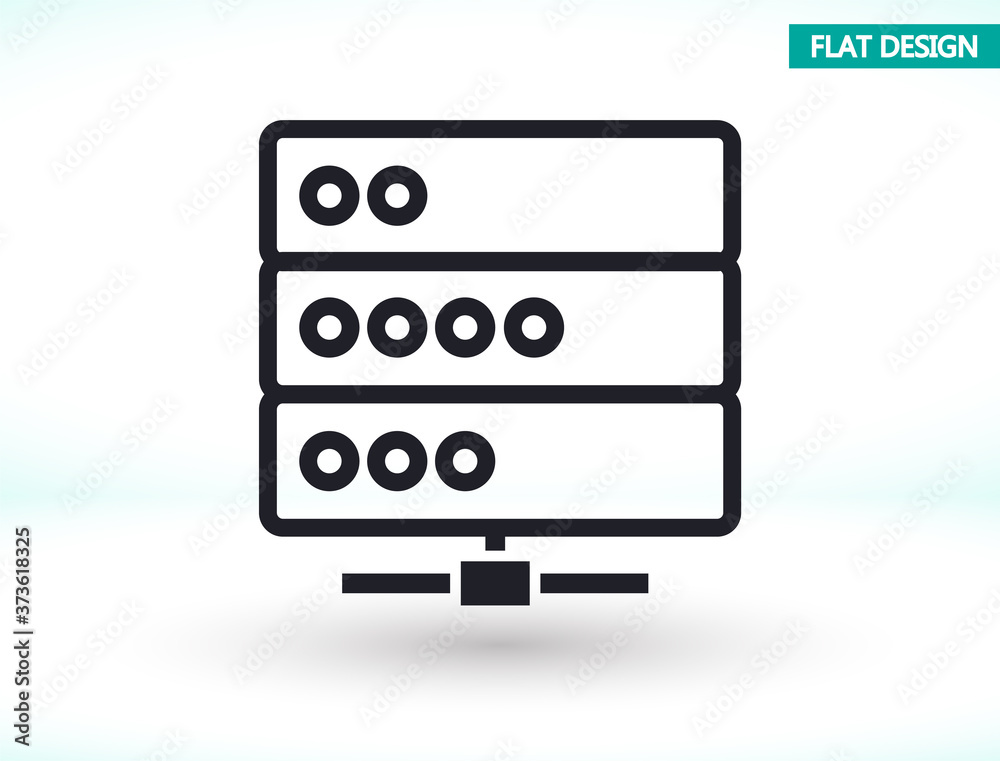 Server vector icon , lorem ipsum Flat design Server vector icon , lorem ipsum Flat design