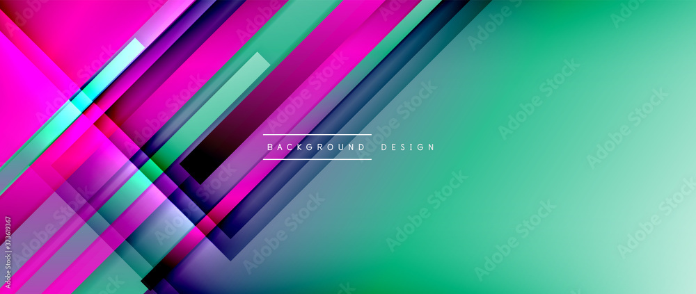 Dynamic lines on fluid color gradient. Trendy geometric abstract background for your text, logo or graphics Dynamic lines on fluid color gradient. Trendy geometric abstract background for your text, logo or graphics