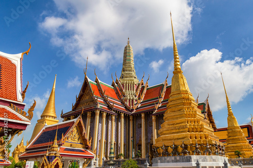 Wat Phra Kaew and Grand Palace in sunny day