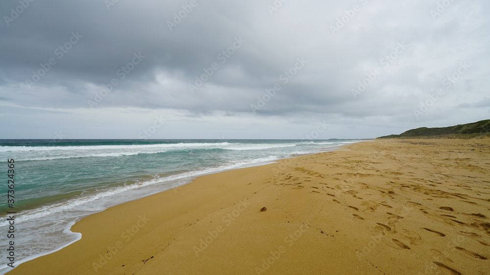 Beach and sea on Great Ocean Road in Victoria, Australia