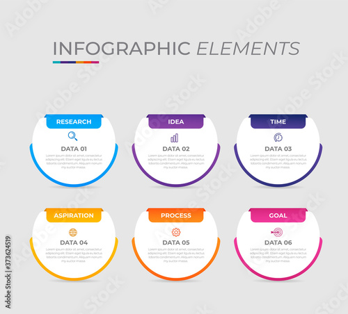Simple infographic design template. Flat vector illustration for presentation, banner, report.	
