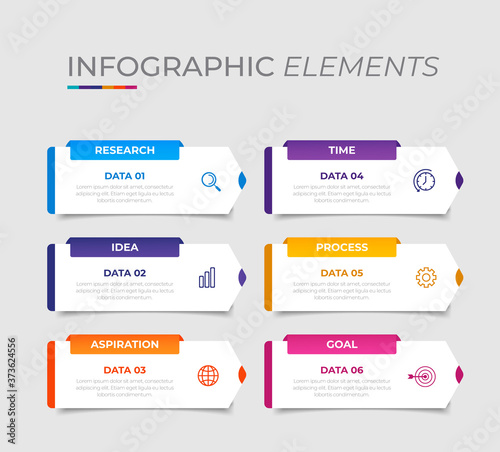 Simple infographic design template. Flat vector illustration for presentation, banner, report.	