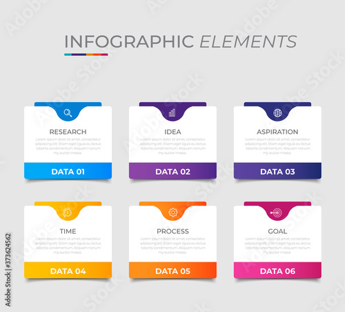 Simple infographic design template. Flat vector illustration for presentation, banner, report.	