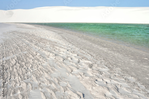 Glimpse of the white dune in Lencois Maranhenses