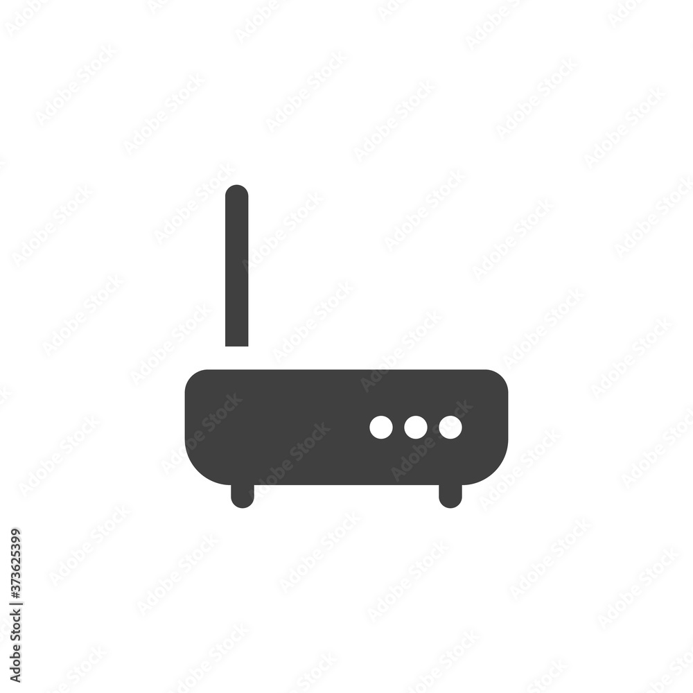 Wifi modem vector icon. filled flat sign for mobile concept and web design. Wireless router glyph icon. Symbol, logo illustration. Vector graphics Wifi modem vector icon. filled flat sign for mobile concept and web design. Wireless router glyph icon. Symbol, logo illustration. Vector graphics