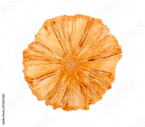Dried pineapple isolated on white background