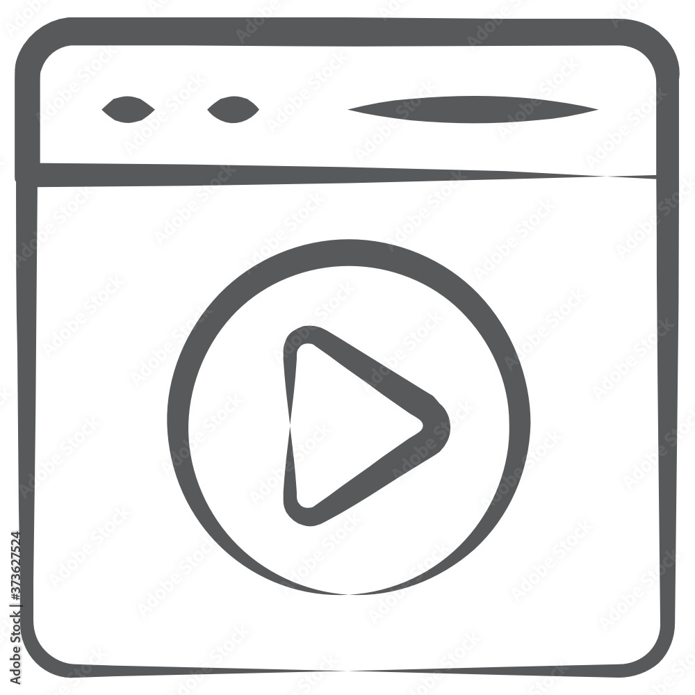 Video on webpage, web video line icon
Video on webpage, web video line icon