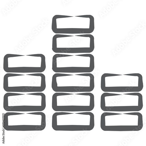 
Volume bars denoting custom sound adjustment, line icon
