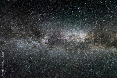 Milky Way galaxy. This long exposure astronomical photograph taken in the middle of the night.