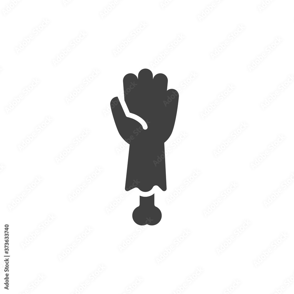 Zombie hand vector icon. filled flat sign for mobile concept and web design. Severed hand glyph icon. Symbol, logo illustration. Vector graphics Zombie hand vector icon. filled flat sign for mobile concept and web design. Severed hand glyph icon. Symbol, logo illustration. Vector graphics
