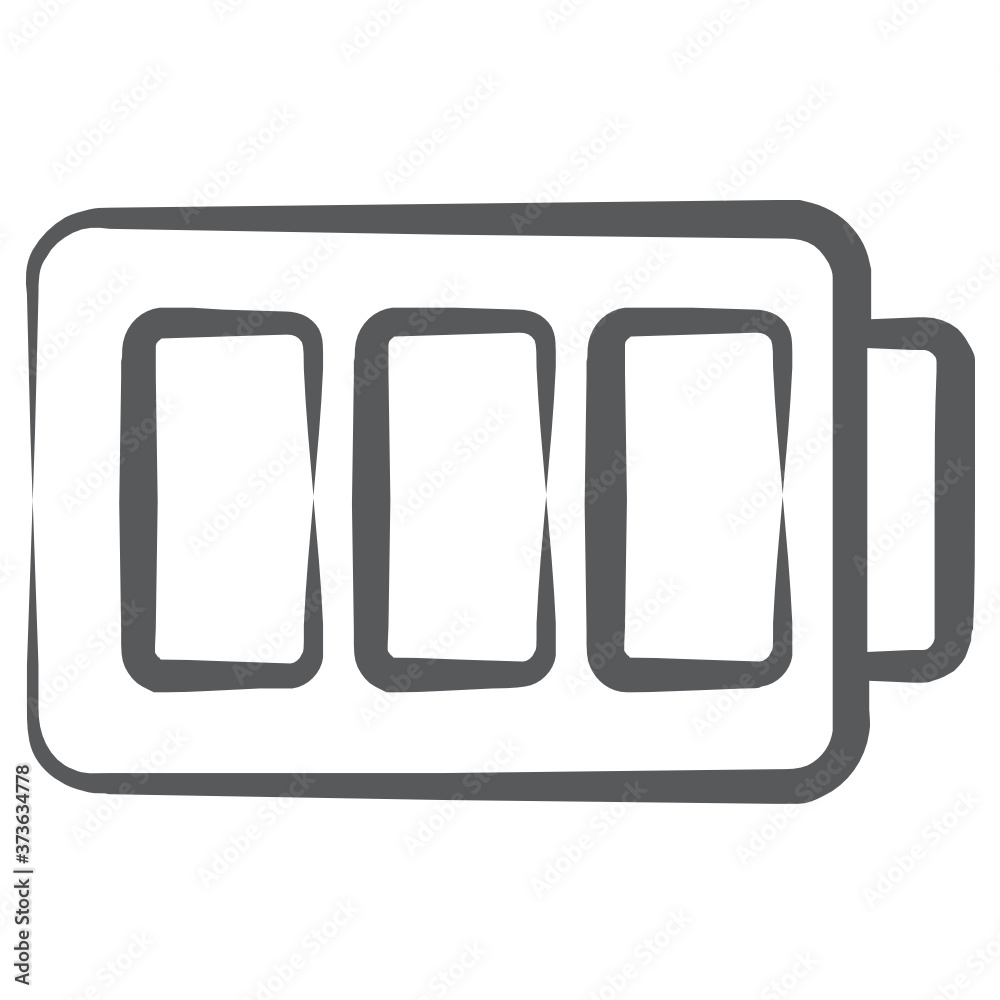 Full battery icon in line design, mobile rechargeable battery concept
Full battery icon in line design, mobile rechargeable battery concept