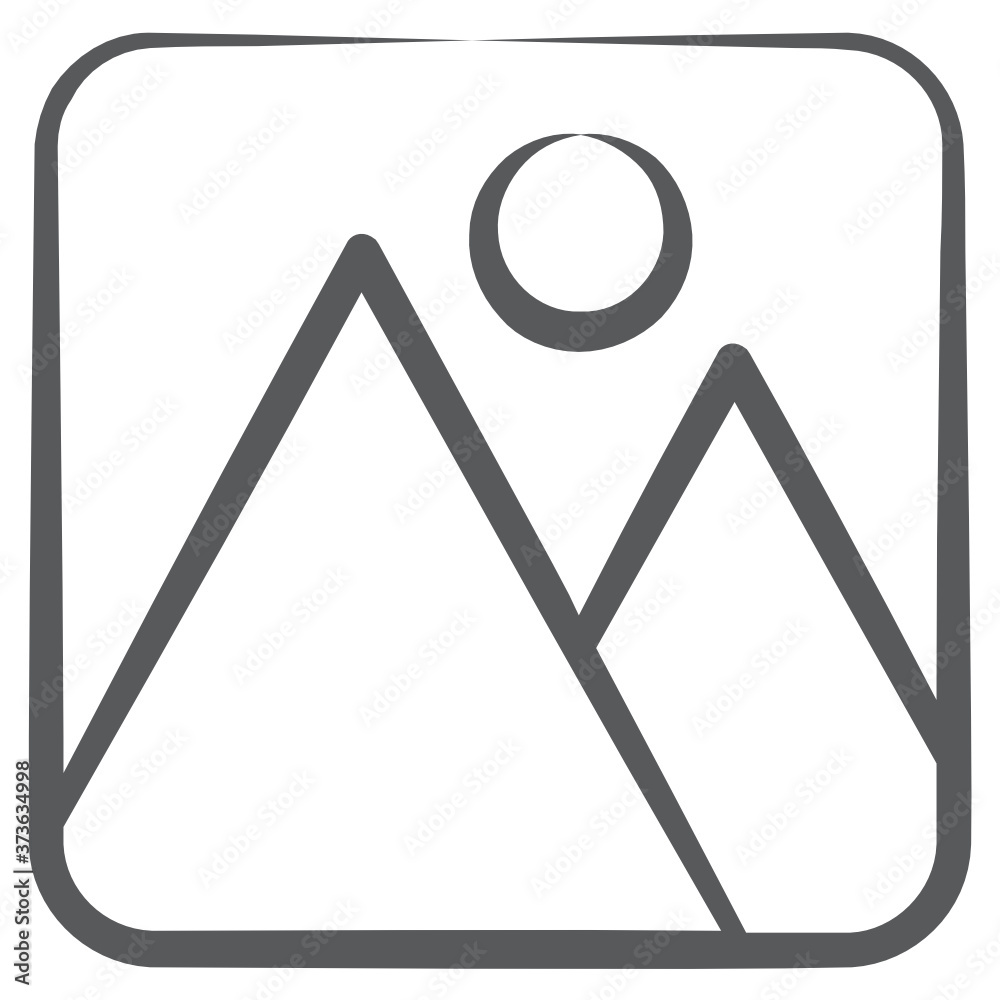 Trendy line vector design of a picture icon Trendy line vector design of a picture icon