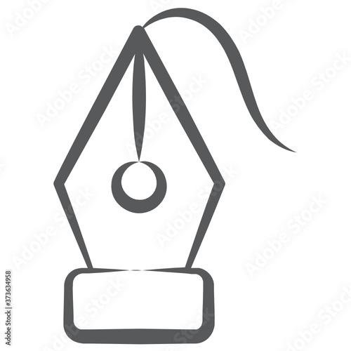 
Pen tool icon in line design, graphic designing tool
